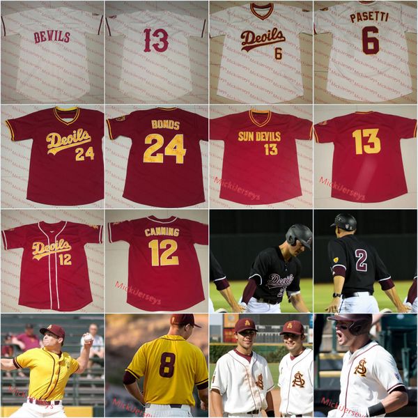 

Mens Custom NCAA Arizona State Sun Devils baseball Jersey Drew Swift Spencer Torkelson Marc Lidd Trevor Hauver Hunter Jump Sun Devils Jersey
