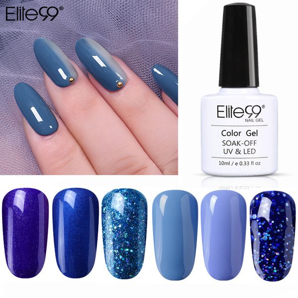 

elite99 beautiful blue colors nail gel polish led uv gel lacquer lak long lasting 10ml varnish gelpolish nail art, Red;pink