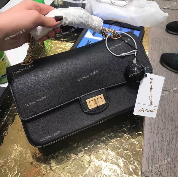 

vintage 2019 chain charm flap bag import calfskin shoulder crossbody bag women's genuine leather tote chain flap bags 25cm 28cm gold hw