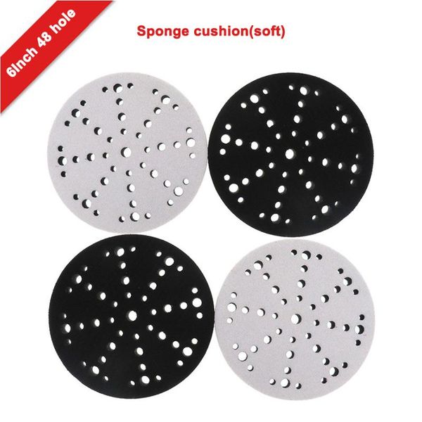

6 inch 150mm 48 hole sponge cushion abrasive pad tool accessory for sander polishing & grinding