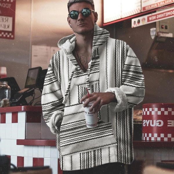 

свободные большой карман мужские толстовки повседневная с длинным рукавом мужская одежда линия печати мужские дизайнерские толстовки мода, Black