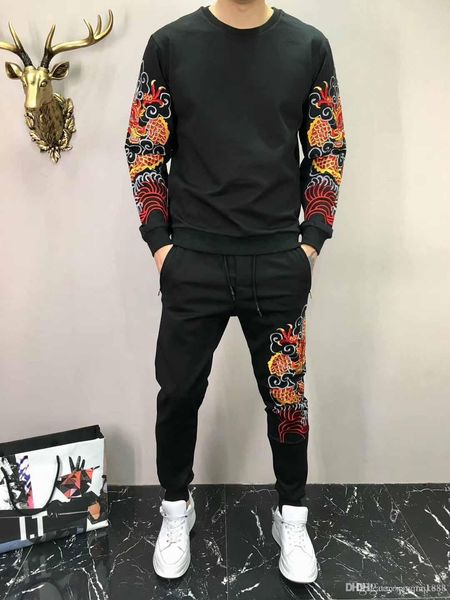 

new arrival tracksuit men luxury sweat suits fall winter mens jogger suits jacket + pants sets sporting women suit hip hop sets -3xl, Gray