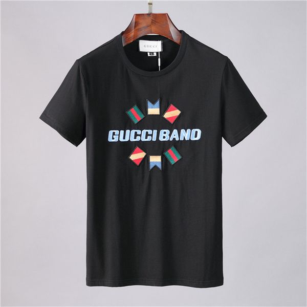 

fashion t shirt letter print cotton o-neck short sleeves t-shirt summer 20ss male casual mens designers hip hop rock tees, White;black