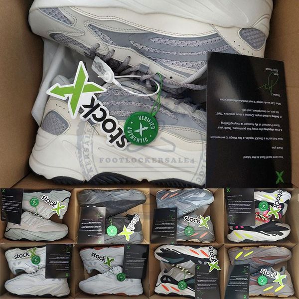 

with stock x tag stockx 700 analog static vanta black 3m reflective running shoes wave runner mens trainers womens designer sneakers 36-46, White;red