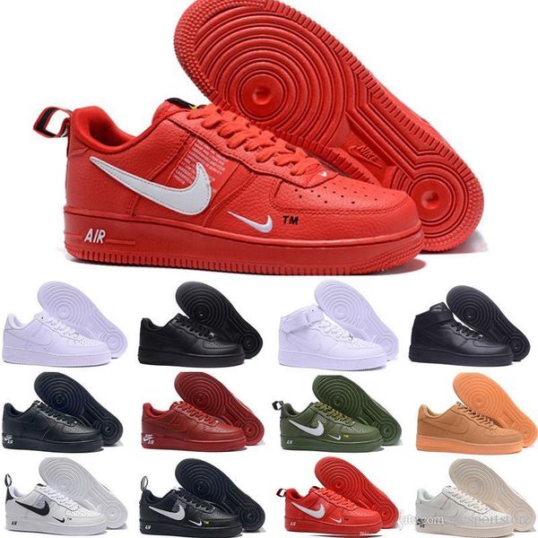 

2020forces men women low cut one 1 shoes white black dunk skateboarding shoes classic af fly trainers high knit air sneakers36-45 lu3