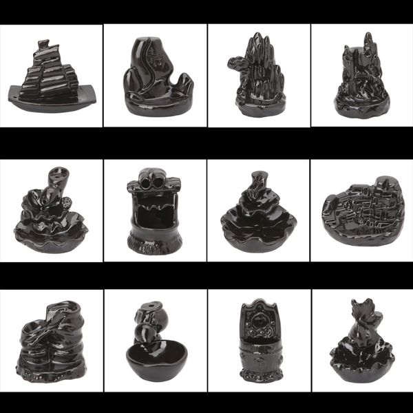 

creative tower ceramic incense burner fragrance holder backflow censer 12 styles