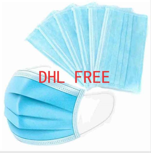 

dhl mouth cover 3-ply non-woven dustproof facial protective cover breathable anti-dust salon earloop mouth sanitary me protective face