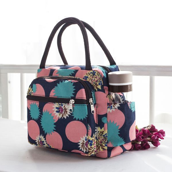 

2020 fresh keep lunch cooler bag waterproof picnic travel storage icepack thermal insulated fashion lunch bags, Blue;pink
