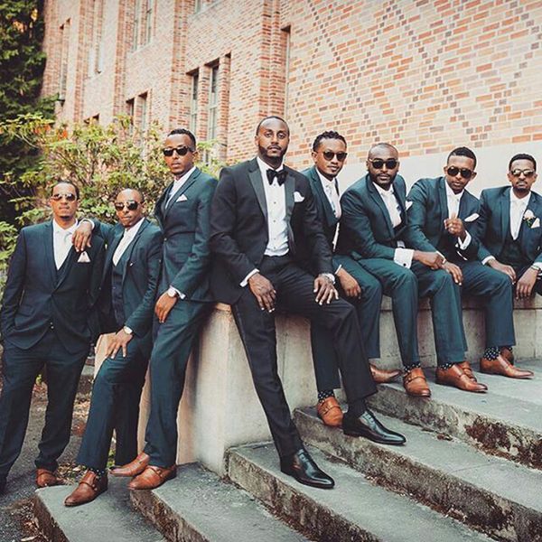 

black suits for men wedding 2piece los hombres pantalones de traje costumes pour hommes pants terno masculino groom tuxedo, White;black