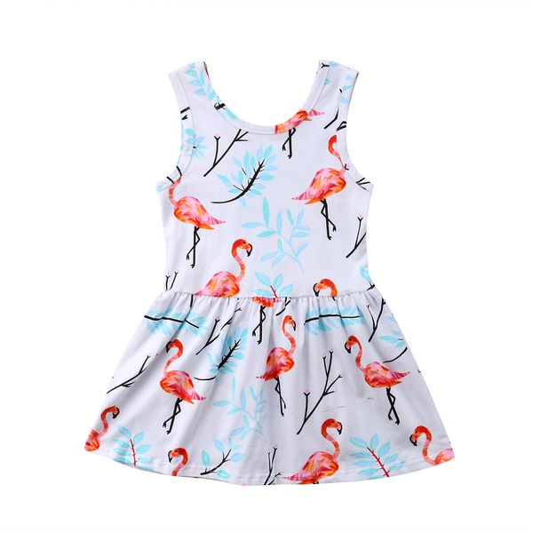 

малыш младенческой дети новорожденных девочек лето фламинго платье принцесса вечерние платья 1-5 лет, Red;yellow