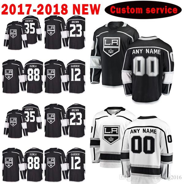 

CHEAP Los Angeles Kings Custom 2017-2018 New 35 Darcy Kuemper 88 Jarome Iginla Jersey 23 Dustin Brown 12 Marian Gaborik Hockey Jerseys mens