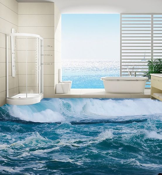 

self-adhesive] 3d wave 1666 floor wallpaper mural wall print decal wall murals