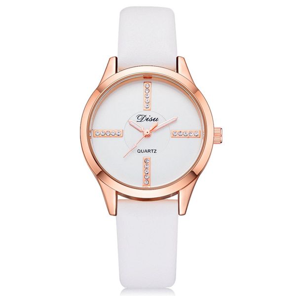 

2019 new design women leather simple business fashion quartz wrist watch reloj mujer horloges uhren damen clock, Slivery;brown