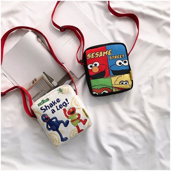 

симпатичные холщовый мешок женщин в 2019 новый стиль девушки малый сумки на ремне в японском стиле смешные граффити квадратно sling