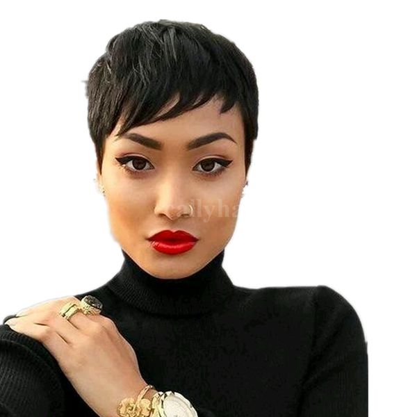 Indian Hair Short Human Hair Wigs For Black Women Lace Wig