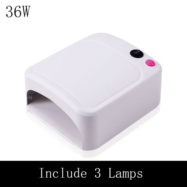 

nail dryer lamp for nails 36w uv lamp gel nail polish vanish cure light machine 3 bulb uf for manicure equipment tools