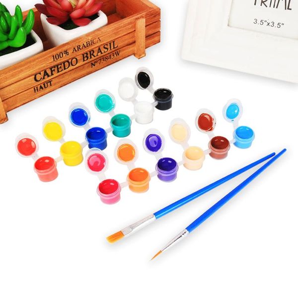 

2ml 12 vibrant colors washable gouache paint for kids school finger paint