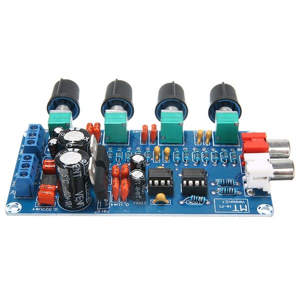 

1pc ne5532 hifi boards double channel preamplifier volume tone eq control board op-amp module ac dual 12-18v