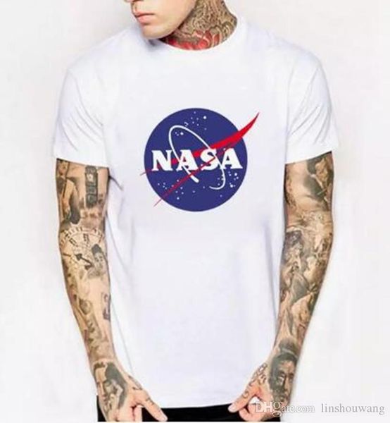 

nasa space tshirt retro t-shirt harajuku men cotton shirts fashion brand nasa print t shirt men short sleeve t-shirt summer wear, White;black