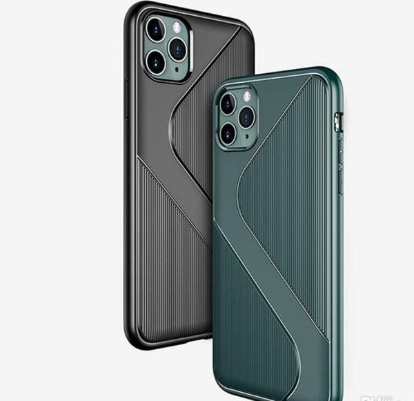 

carbon fiber phone case for iphone 11 pro max xs 6 7 8 plus soft tpu rubber shock-proof full protect back cover