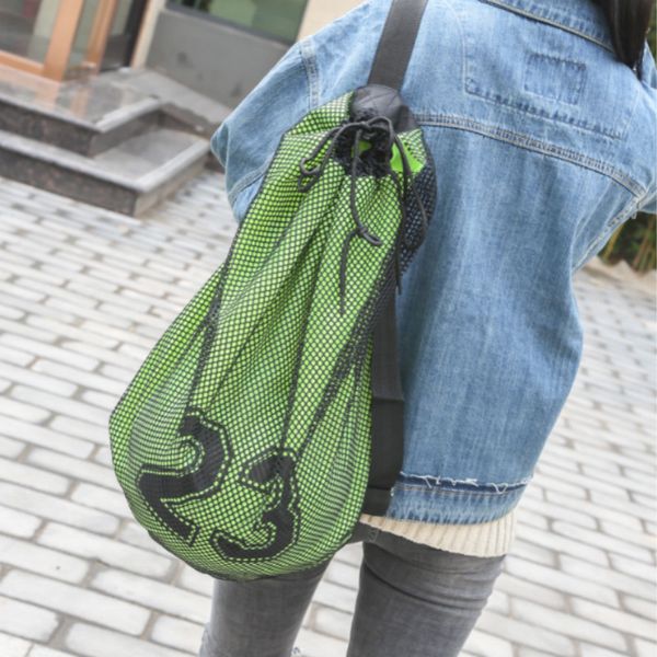 

large capacity drawstring bag travel women men teenagers basketball mesh bag drawstring backpack