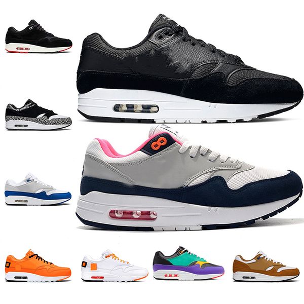 

nike air max 1 дизайнер кроссовки к году новые прибытия 1 мужские кроссовки утроителя черный белый мужские кроссовки мода свободного покроя