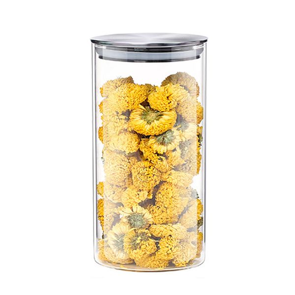 

new storage glass jar no lead kitchen storage bottles sealed with cover large capacity candy glass jars box 750ml