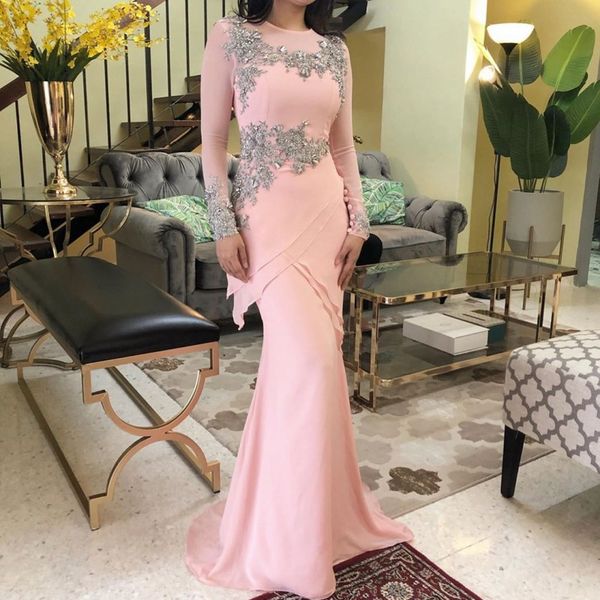 

prom evening dresses long sleeve vestidos de fiesta de noche, Black