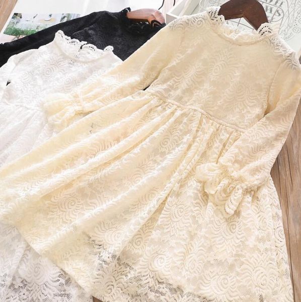 

2020 new style girls lace dress fashion spring baby girls dresses kids clothes 2-7 years, Red;yellow