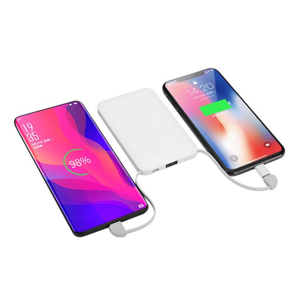 

5000mah малый размер power bank с двухпроводным выходом 5v 2.1 a поддерживает большинство цифровых или мобильных коммуникационных продуктов