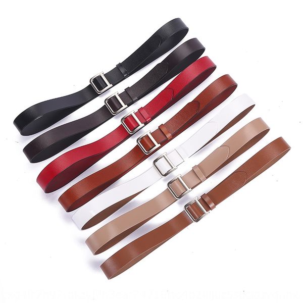 

d buckle women's thin dress decorative dress suit belt leather versatile black belt, Black;brown