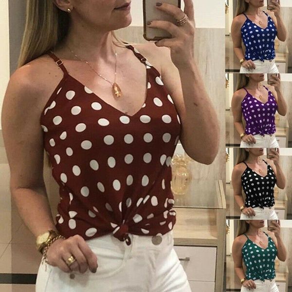 

women casual tank vest blouse sleeveless summer crop shirt cami top, White