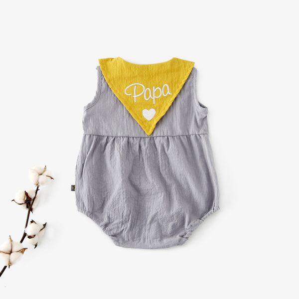 

baby clothing kids sleeveless o-neck romper solid color 100% cotton baby romper baby & kids clothing, Blue