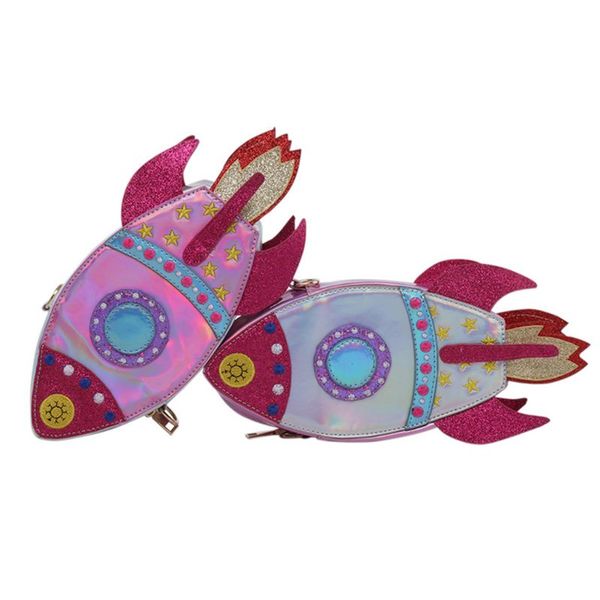 

women ladies rocket shaped crossbody pu leather shoulder bag tote purse handbag messenger satchel