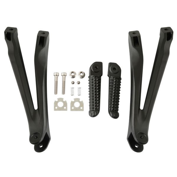

motorcycle rear footrest foot pegs bracket set for yzf r1 yzfr1 2004-2008 mablack silver
