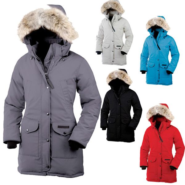 

2018 женщины зима длинные стиль шинель гусь женская trillium parka перо гусиное пуховик coyote шуба женская свободная перевозка груза, Black