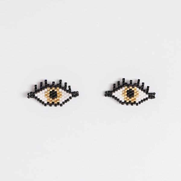 

g.ycx 5pcs/lot turkish eye bracelets chain women delica miyuki bracelets handwoven japan plastic beads accessories bijoux 2019, Black