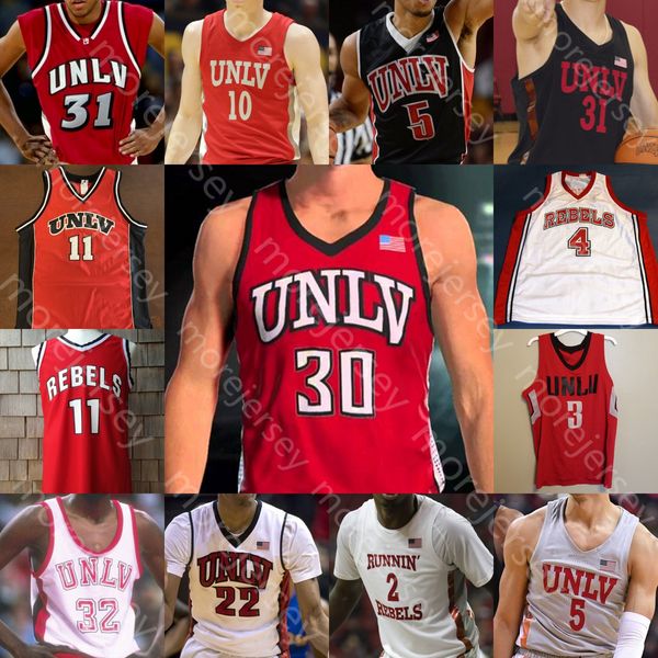 

custom unlv rebels basketball jersey ncaa college amauri hardy elijah mitrou-long tillman bryce hamilton mbacke diong antonio nick blair, Black;red