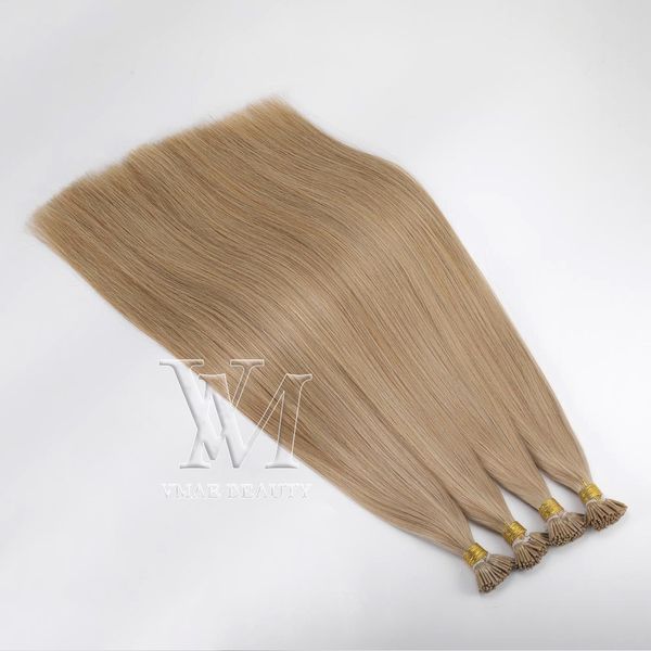 

1g/ strand 100g double drawn brazilian i-tip human pre-bonded virgin remy human straight keratin hair extensions, Black