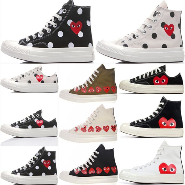 

new play chuck 70 hi cassic 1970s benevolent big eyes casual shoes 1970 mixed rubber campus wild canvas shoes casual training sneakers, White;red