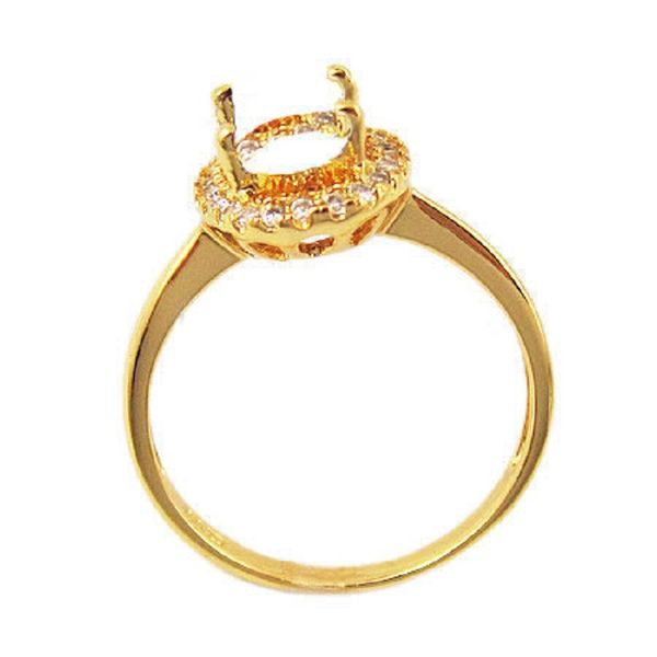 

wedding rings beadsnice sterling silver ring setting for 6x8mm oval stone semi mount jewelry findings without 28841, Slivery;golden