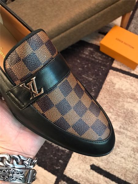 

19ss italian men shoes with knot fashion party banquet men loafers luxury smoking slipper wedding formal dress shoes, Black