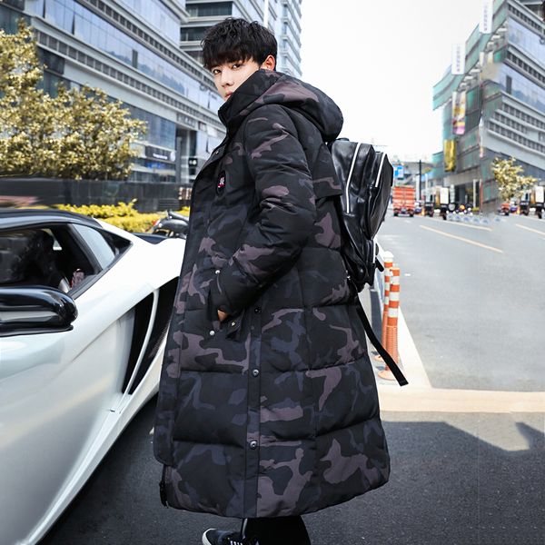

2019 winter parkas men's thicken hooded coats man removable lining 90% duck down casual jacket men size m-4xl, Black
