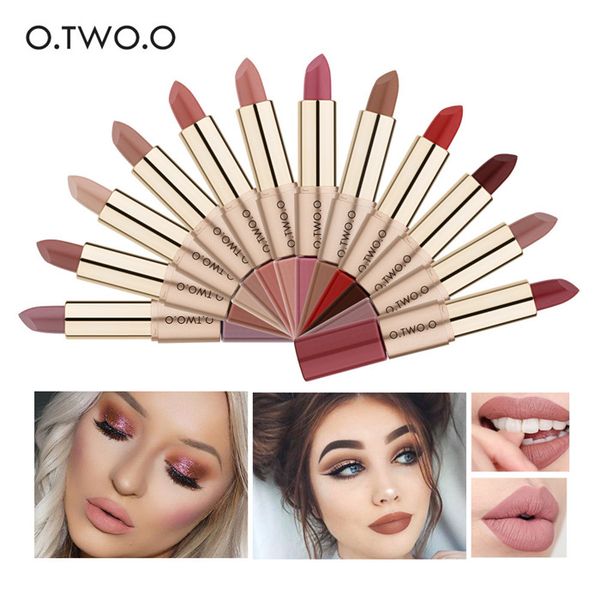 

o.two.o double headed 2 in 1 matte lip gloss lipstick matte portable lasting lipstick clear lipgloss beauty makeup tool 60pcs