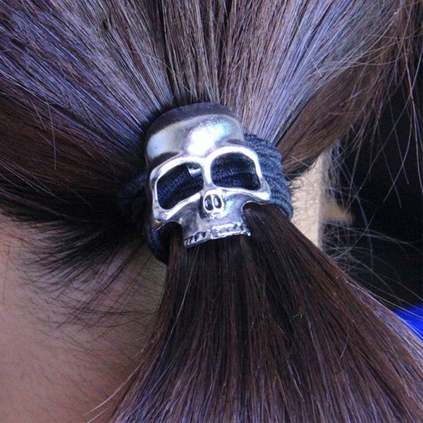 

8pcs halloween metal tibia hair ring hair accessories personality punk three-dimensional ring chouchou cheveux femme 40*, Brown