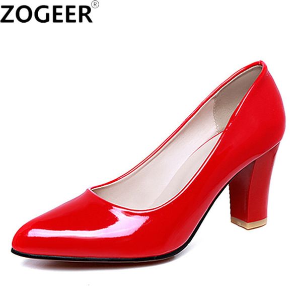 

spring classic high heel women pumps shoes fashion red nude heels large size 45 casual pointed toe office party wedding shoes, Black