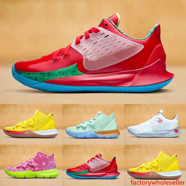 

2019 new kyrie 5 sponge basketball shoes men 5s sandy cheeks squidward mr krabs beture patrick sneakers size 36-46