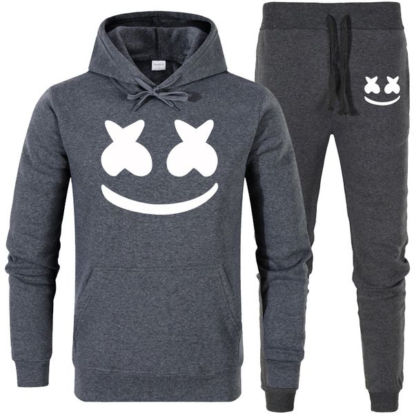 

mens designer sweatsuit новый 2019 brand new fashion marshmello балахон лицо мужчины спортивной печати мужчины толстовки пуловеры hip hop му, Black