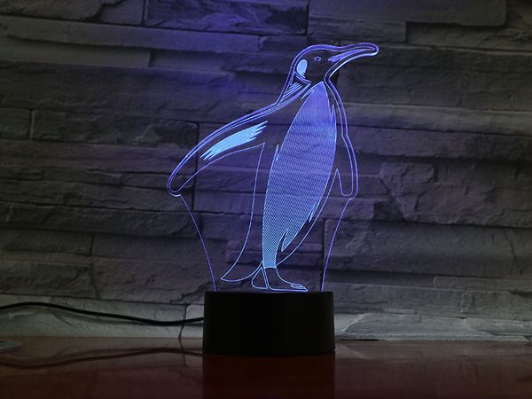 2019 Animal Penguin 3d Lamp Touch Sensor Changing Room Decorative Lamp Child Kids Baby Kit Nightlight Penguin Led Night Light From Amosty 68 85