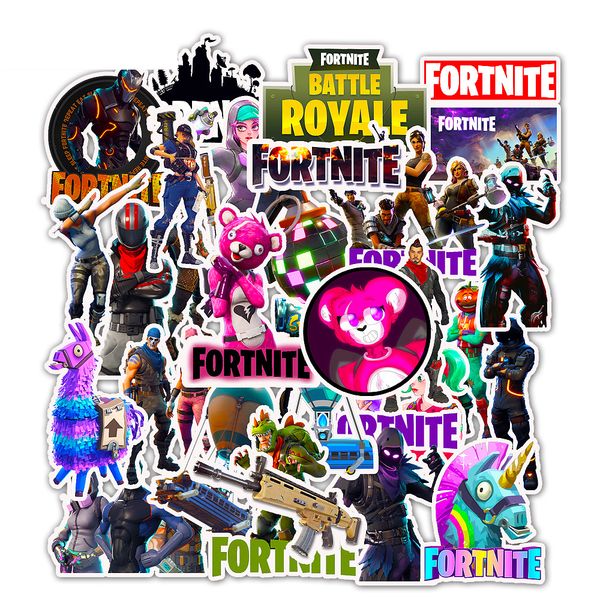 

50 pcs/pack different fortnite sticker mixed gamers for car lapskateboard ipad bike motorcycle ps4 ps3 phone decal pvc stickers